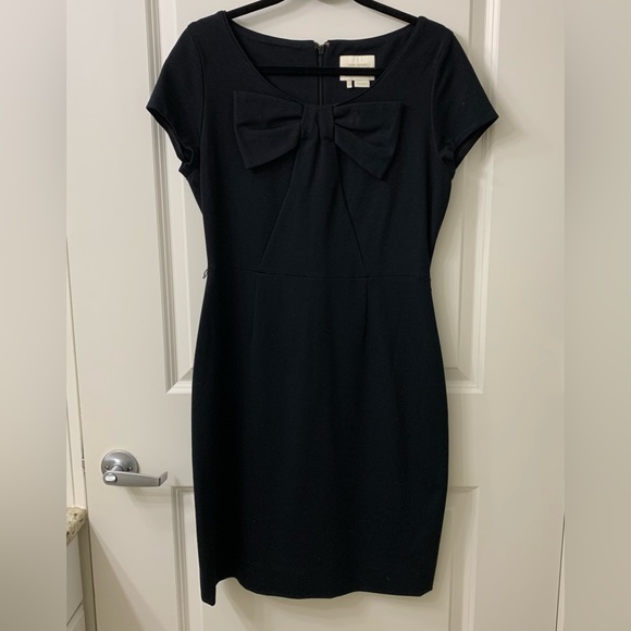 KATE SPADE Black Dress with Bow and Cap Sleeves - Picture 2 of 12